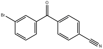 4-(3-溴苯甲酰基)苯甲腈 结构式