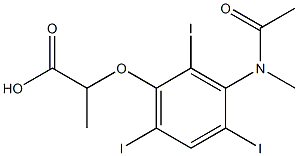 2-[3-(N-Methylacetylamino)-2,4,6-triiodophenoxy]propionic acid 结构式