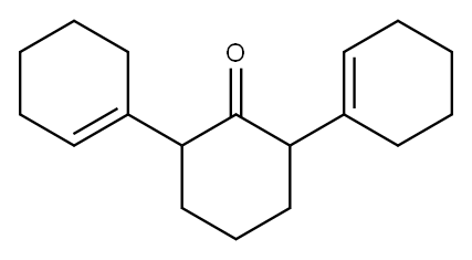 2,6-bis(1-cyclohexen-1-yl)cyclohexan-1-one  结构式