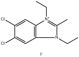 5,6-二氯-1,3-二乙基-2-甲基-1H-苯并咪唑碘化物 结构式