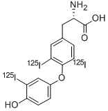 O-[4-Hydroxy-3-(125I)iodophenyl]-3,5-di(125I)iodo-L-tyrosine 结构式