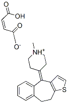 4-(9,10-dihydro-4H-benzo[4,5]cyclohepta[1,2-b]thien-4-ylidene)-1-methylpiperidinium hydrogen maleate  结构式