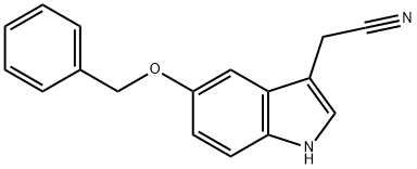 5-苄氧基吲哚-3-乙腈 结构式