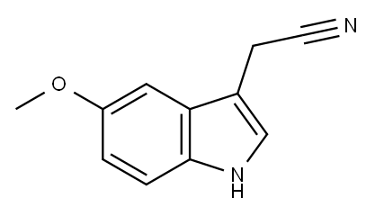 5-甲氧基吲哚-3-乙腈 结构式