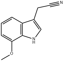7-甲氧基吲哚-3-乙腈 结构式
