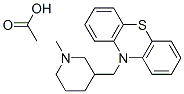 10-[(1-methyl-3-piperidyl)methyl]-10H-phenothiazine monoacetate  结构式