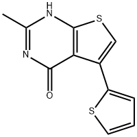 2-甲基-5-(2-噻吩)-3H-噻吩并[3,2-E]嘧啶-4-酮 结构式