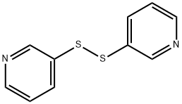 1,2-二(吡啶-3-基)二硫烷 结构式