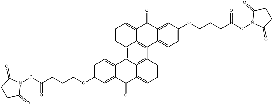 1,1'-[(8,16-Dihydro-8,16-dioxodibenzo[a,j]perylene-2,10-diyl)bis[oxy(1-oxo-4,1-butanediyl)oxy]]bis-2,5-pyrrolidinedione 结构式