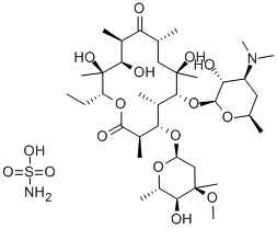 Erythromycin sulfamate 结构式