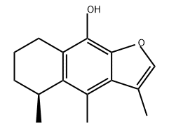 (5S)-3,4,5-Trimethyl-5,6,7,8-tetrahydronaphtho[2,3-b]furan-9-ol 结构式