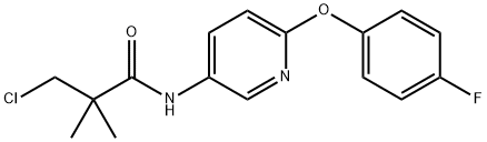 N1-[6-(4-FLUOROPHENOXY)-3-PYRIDYL]-3-CHLORO-2,2-DIMETHYLPROPANAMIDE 结构式