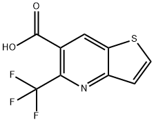 5-(三氟甲基)噻吩并[3,2-B]吡啶-6-羧酸 结构式