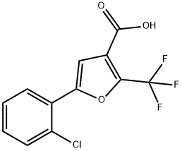 5-(2-CHLOROPHENYL)-2-(TRIFLUOROMETHYL)-3-FUROIC ACID 结构式