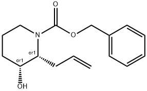 (2R,3R)-rel-3-Hydroxy-2-(2-propenyl)-1-piperidinecarboxylic Acid Phenylmethyl Ester 结构式