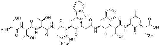 CTTHWGFTLC, CYCLIC 结构式