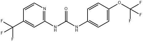 UREA, N-[4-(TRIFLUOROMETHOXY)PHENYL]-N'-[4-(TRIFLUOROMETHYL)-2-PYRIDINYL]- 结构式