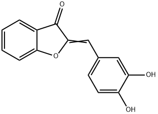 2-(3,4-二羟基亚苄基)苯并呋喃-3(2H)-酮 结构式