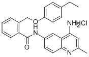 N-(4-氨基-2-甲基-6-喹啉基)-2-[(4-乙基苯氧基)甲基]苯甲酰胺盐酸盐 结构式