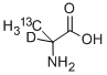 DL-丙氨酸-3-13C,2-D 结构式