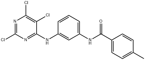 N1-(3-[(2,5,6-TRICHLOROPYRIMIDIN-4-YL)AMINO]PHENYL)-4-METHYLBENZAMIDE 结构式