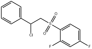 1-[(2-CHLORO-2-PHENYLETHYL)SULFONYL]-2,4-DIFLUOROBENZENE 结构式