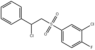 2-CHLORO-4-[(2-CHLORO-2-PHENYLETHYL)SULFONYL]-1-FLUOROBENZENE 结构式