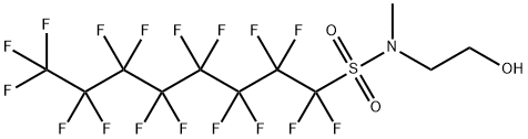 1,1,2,2,3,3,4,4,5,5,6,6,7,7,8,8,8-十七氟-N-(2-羟乙基)-N-甲基-1-辛基磺酰胺 结构式