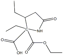 Diethyl 3-ethyl-5-oxo-2,2-pyrrolidinedicarboxylate 结构式