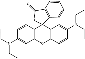 3,7-Bis(diethylamino)spiro[9H-xanthene-9,1'(3'H)-isobenzofuran]-3'-one 结构式