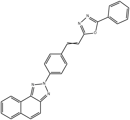 2-[4-[2-(5-Phenyl-1,3,4-oxadiazol-2-yl)vinyl]phenyl]-2H-naphtho[1,2-d]triazole 结构式