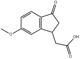 5-甲氧基-1-茚酮-3-乙酸 结构式