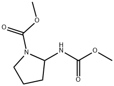 1-Pyrrolidinecarboxylicacid,2-[(methoxycarbonyl)amino]-,methylester(9CI) 结构式