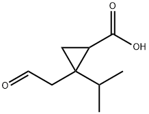 Cyclopropanecarboxylic acid, 2-(1-methylethyl)-2-(2-oxoethyl)- (9CI) 结构式