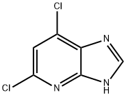 5,7-二氯-1H-咪唑并[4,5-B]吡啶 结构式