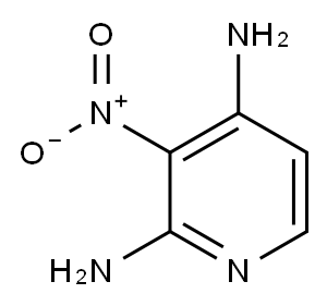 3-硝基吡啶-2,4-二胺 结构式