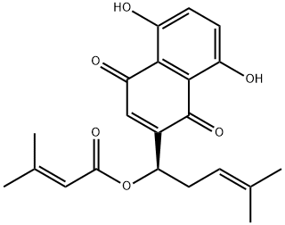(β,β-二甲基丙烯酰基)紫草素 结构式