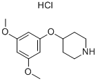 4-(3,5-DIMETHOXYPHENOXY)PIPERIDINE HYDROCHLORIDE 结构式