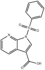 1-苯磺酰基-1H-吡咯并[2,3-B]吡啶-3-羧酸 结构式