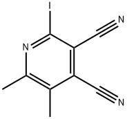 3,4-Pyridinedicarbonitrile,  2-iodo-5,6-dimethyl- 结构式