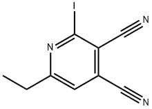 3,4-Pyridinedicarbonitrile,  6-ethyl-2-iodo- 结构式