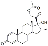 16Α-甲基孕甾-1,4-二烯-17Α,21-二醇-3,20-二酮-21-醋酸酯 结构式
