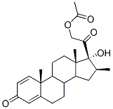 17-ALPHA-HYDROXY-16-BETA-METHYL-3,20-DIOXOPREGNA-1,4-DIEN-21-YL ACETATE 结构式