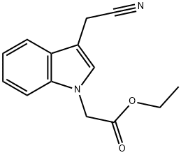 3-cyanomethylindole-N-acetic acid ethyl ester 结构式