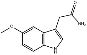 2-(5-甲氧基-1H-吲哚-3-基)乙酰胺 结构式