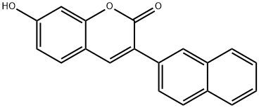 7-羟基-3-萘-2-基-苯并吡喃-2-酮 结构式