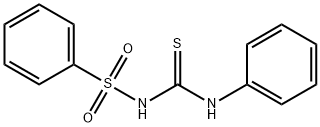 N-(苯基氨基甲硫酰基)苯磺酰胺 结构式