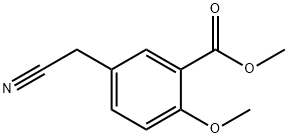 5-(氰甲基)-2-甲氧基苯甲酸甲酯 结构式