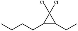1-(2,2-Dichloro-3-ethylcyclopropyl)butane 结构式