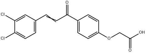 [4-[3-(3,4-DICHLOROPHENYL)-1-OXO-2-PROPENYL]PHENOXY]-ACETIC ACID 结构式